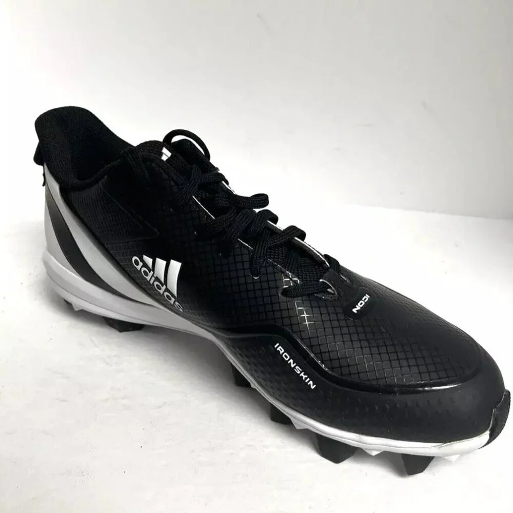 adidas Mens Icon 7 MD Baseball Cleats Black/White 13 M